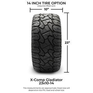 MODZ® 14" Mayhem Chrome Wheels & Off-Road Tires Combo (Xcomp Gladiator 23-10-14 Radial)