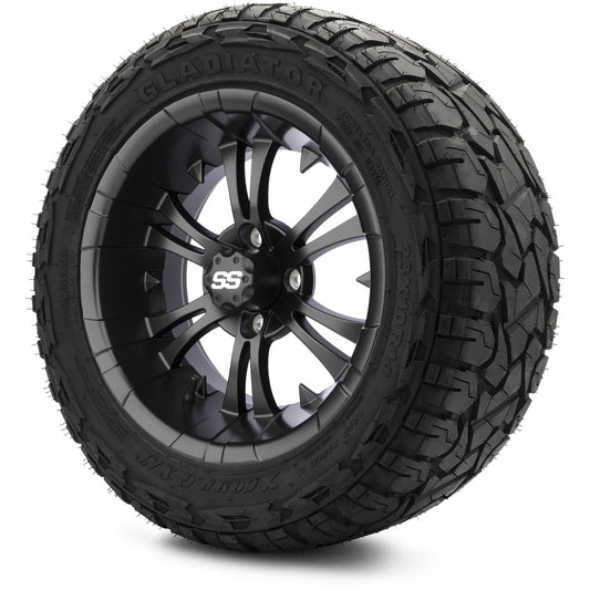MODZ® 14" Vampire Matte Black Wheels & Off-Road Tires Combo (Xcomp Gladiator 23-10-14 Radial)