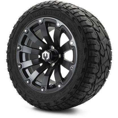 MODZ® 14" Bomber Matte Black Wheels & Off-Road Tires Combo (Arisun X-Trail All-Terrain 23x10-14)