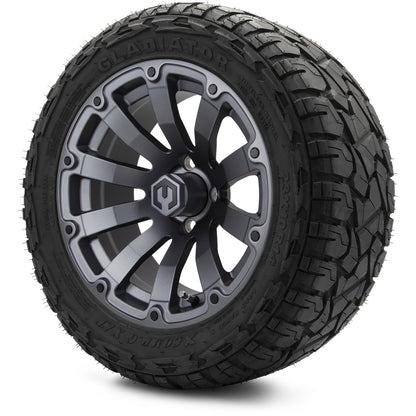 MODZ® 14" Bomber Matte Gunmetal Wheels & Off-Road Tires Combo (Xcomp Gladiator 23-10-14 Radial)