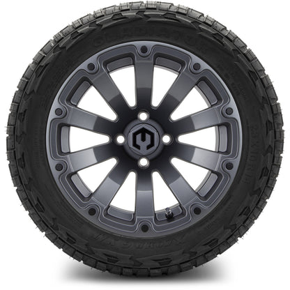 MODZ® 14" Bomber Matte Gunmetal Wheels & Off-Road Tires Combo (Arisun X-Trail All-Terrain 23x10-14)