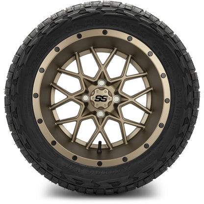 MODZ® 14" Vortex Matte Bronze Wheels & Off-Road Tires Combo (Arisun X-Trail All-Terrain 23x10-14)