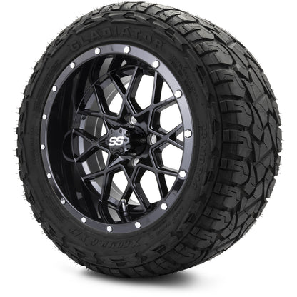 MODZ® 14" Vortex Glossy Black Wheels & Off-Road Tires Combo (Arisun X-Armory All-Terrain 23x10-14 Radial)