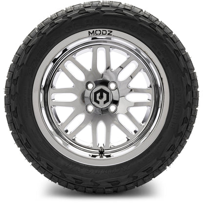MODZ® 14" Mayhem Chrome Wheels & Off-Road Tires Combo (Xcomp Gladiator 23-10-14 Radial)