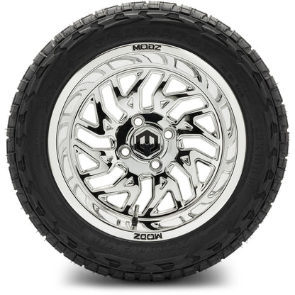 MODZ® 14" Carnage Chrome Wheels & Off-Road Tires Combo (Xcomp Gladiator 23-10-14 Radial)