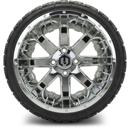 MODZ® 14" Assault Chrome Wheels & Off-Road Tires Combo (Arisun X-Trail All-Terrain 23x10-14)