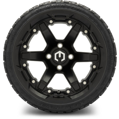 MODZ® 14" Gladiator Matte Black Wheels and Off-Road Tires Combo (Arisun X-Trail All-Terrain 23x10-14)