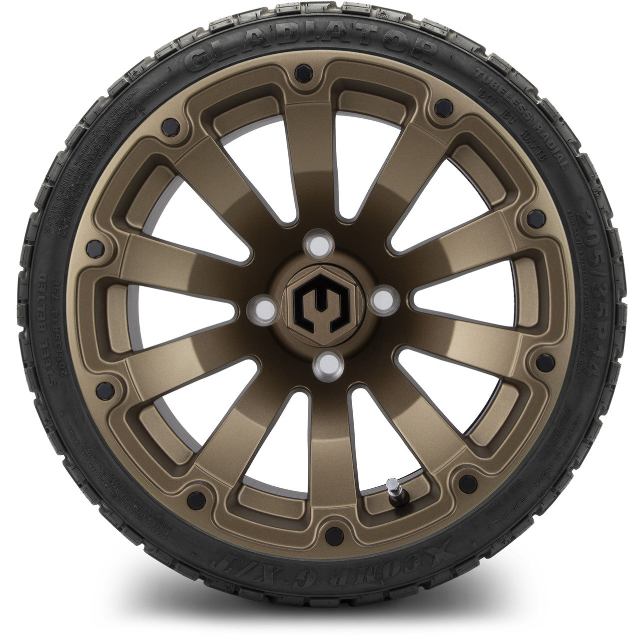 MODZ® 14" Bomber Matte Bronze Wheels & Off-Road Tires Combo (Xcomp Gladiator 23-10-14 Radial)
