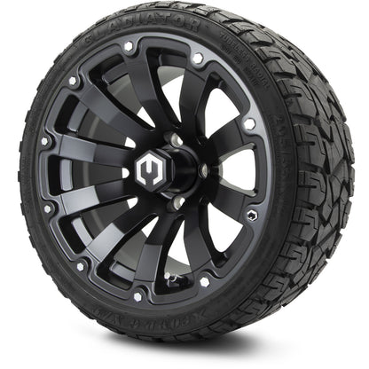 MODZ® 14" Bomber Matte Black Wheels & Off-Road Tires Combo (Xcomp Gladiator 23-10-14 Radial)