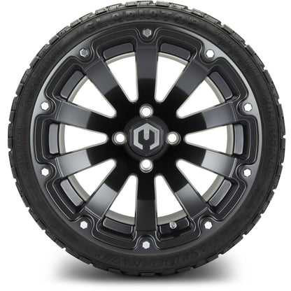 MODZ® 14" Bomber Matte Black Wheels & Off-Road Tires Combo (Arisun X-Armory All-Terrain 23x10-14 Radial)
