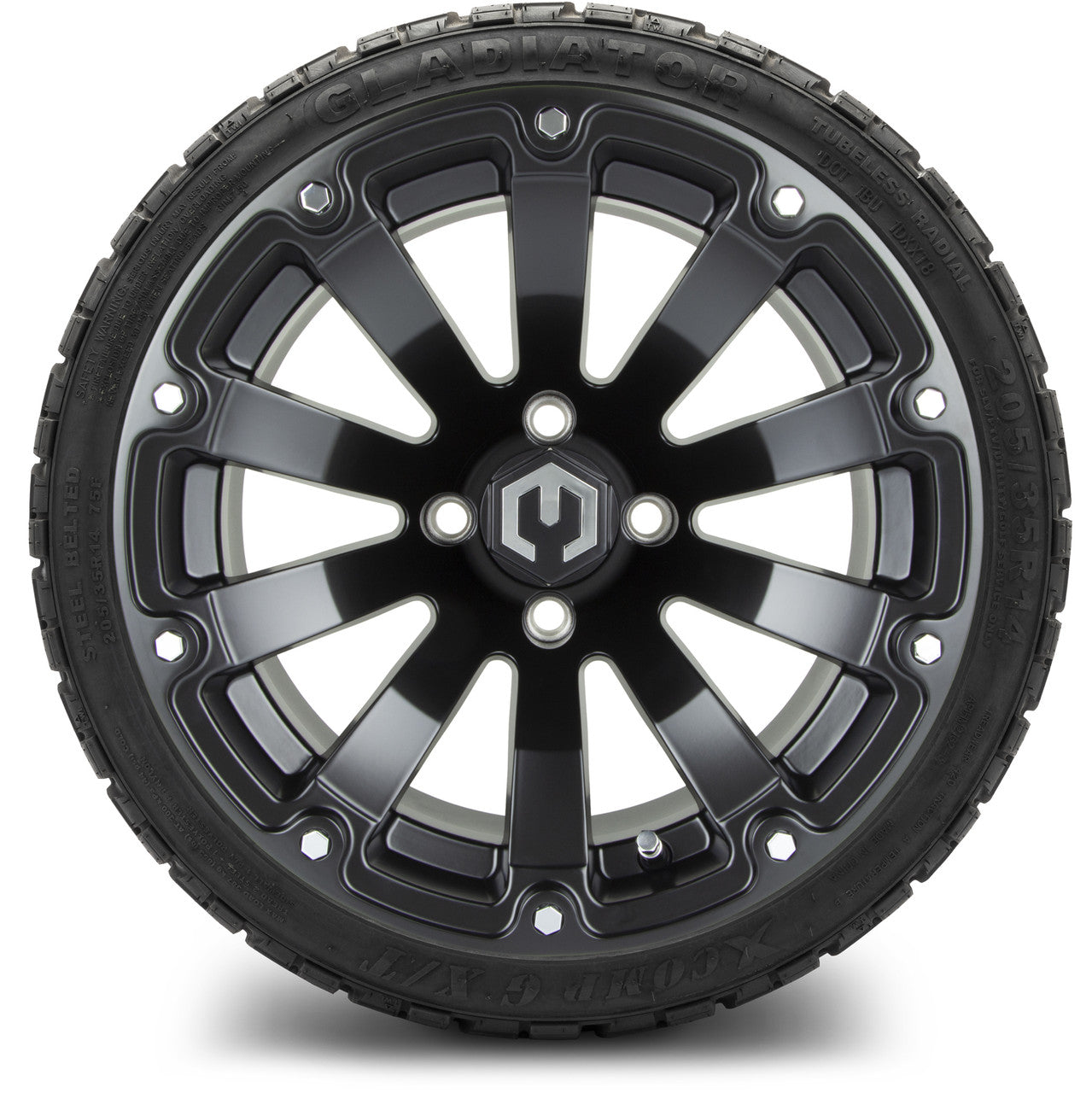 MODZ® 14" Bomber Matte Black Wheels & Off-Road Tires Combo (Arisun X-Trail All-Terrain 23x10-14)