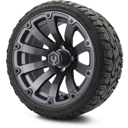 MODZ® 14" Bomber Matte Gunmetal Wheels & Off-Road Tires Combo (Arisun X-Armory All-Terrain 23x10-14 Radial)
