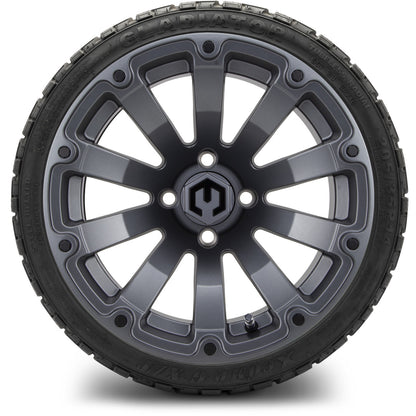 MODZ® 14" Bomber Matte Gunmetal Wheels & Off-Road Tires Combo (Arisun X-Trail All-Terrain 23x10-14)