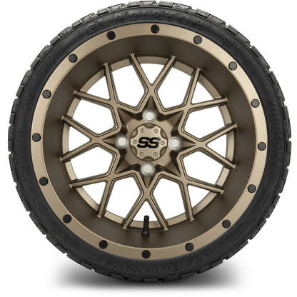 MODZ® 14" Vortex Matte Bronze Wheels & Off-Road Tires Combo (Arisun X-Trail All-Terrain 23x10-14)