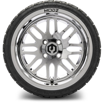 MODZ® 14" Mayhem Chrome Wheels & Off-Road Tires Combo (Arisun X-Trail All-Terrain 23x10-14)