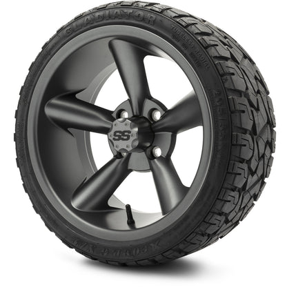 MODZ® 14" Godfather Gunmetal Wheels & Off-Road Tires Combo (Xcomp Gladiator 23-10-14 Radial)