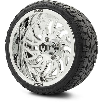 MODZ® 14" Carnage Chrome Wheels & Off-Road Tires Combo (Arisun X-Trail All-Terrain 23x10-14)