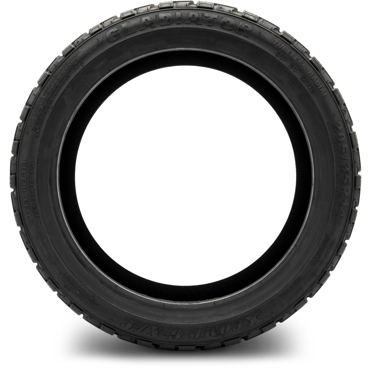 Xcomp® Gladiator 205x35-R14 Steel Belt Radial Golf Cart Tire - front view