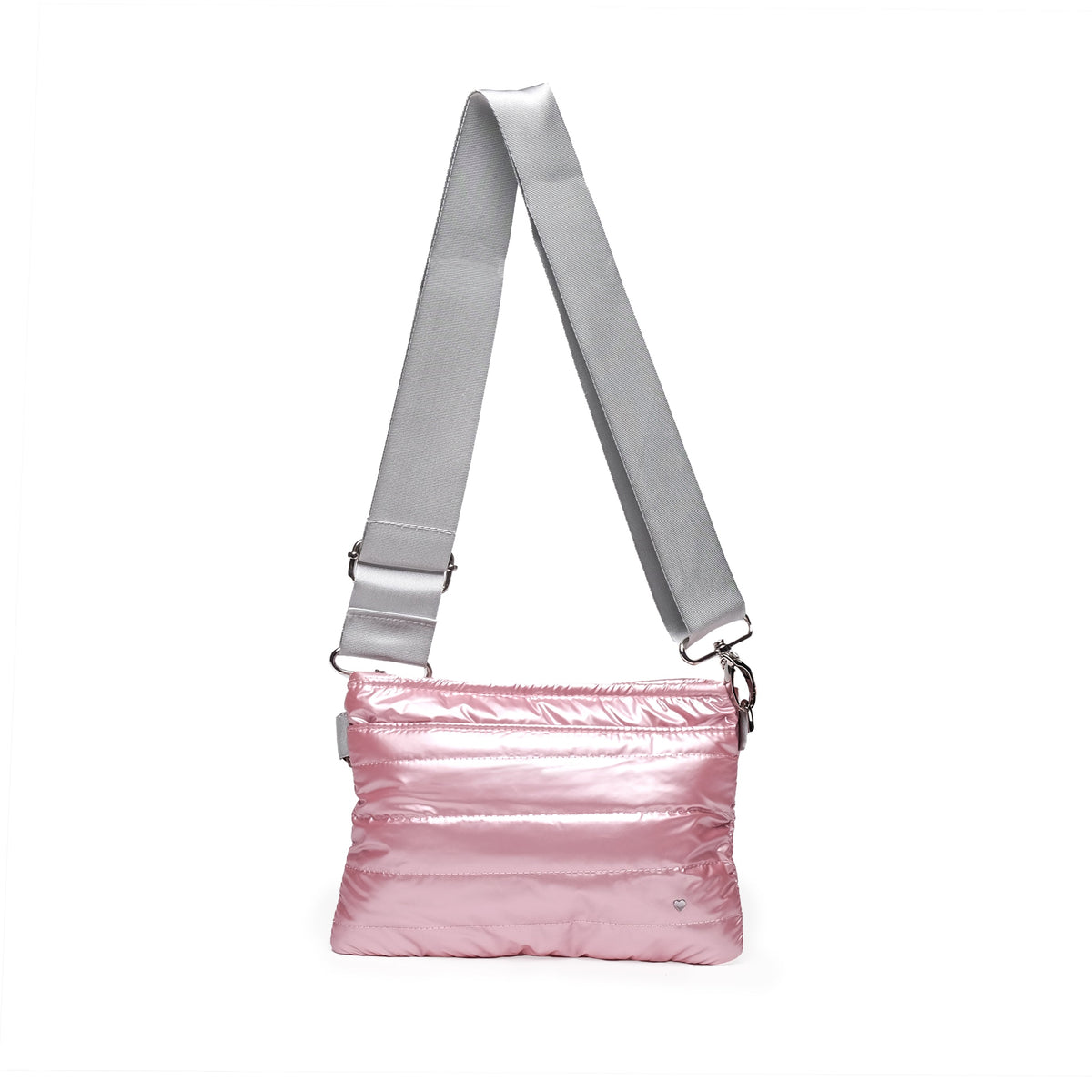 Pink Padded Crossbody Belt Bag