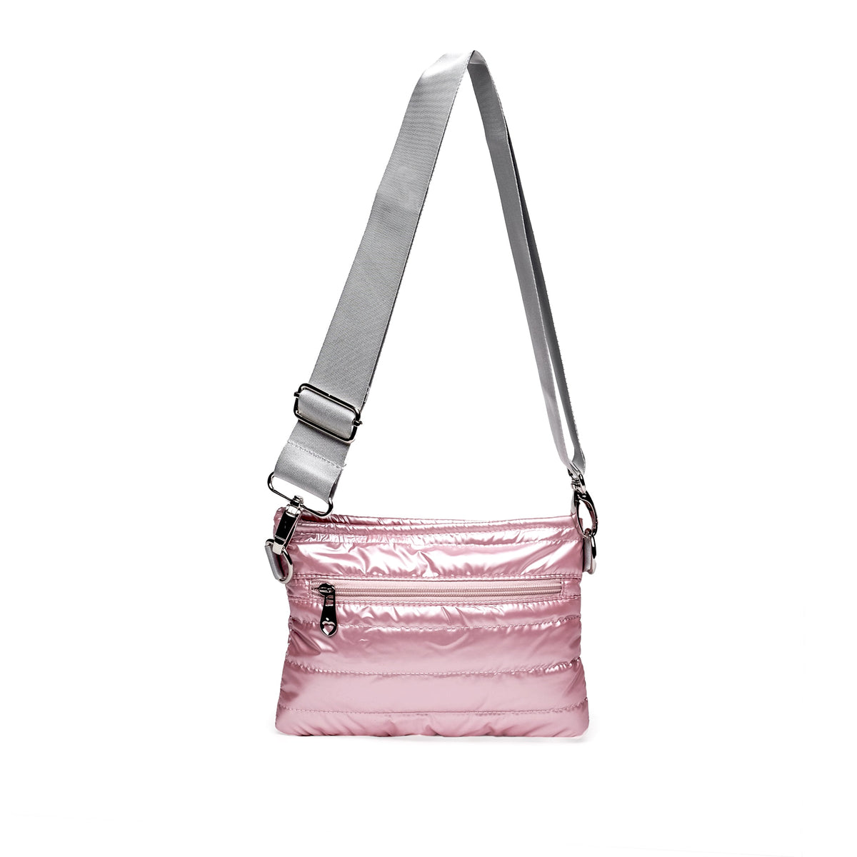 Pink Padded Crossbody Belt Bag