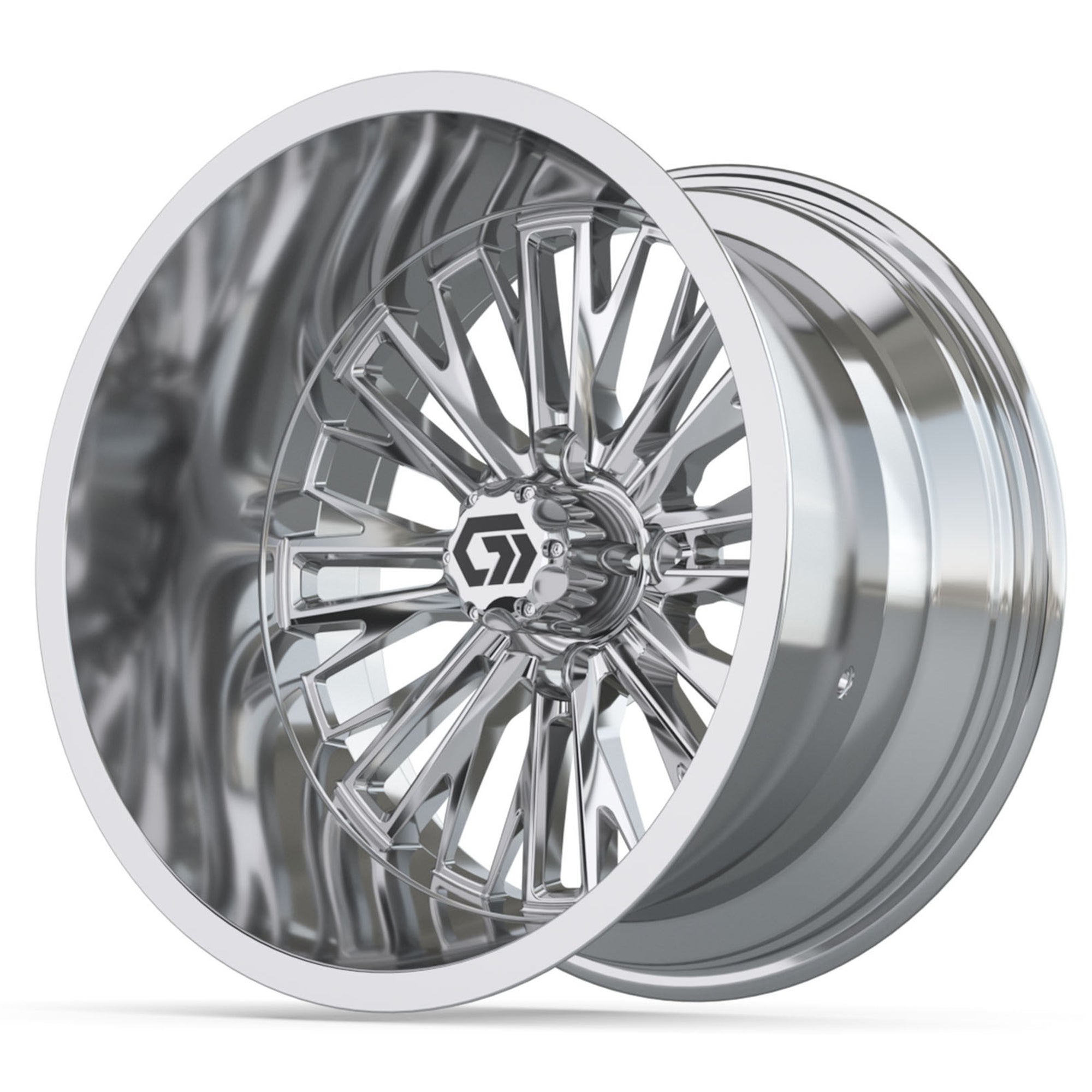 Viper Ultra-Wide 15 inch GTW golf cart wheel - Chrome