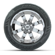 GTW® Tempest Chrome 14 in Wheels with 255/45-R14 Fusion GTR  - front view