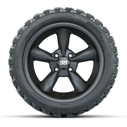 GTW® Godfather Matte Gray 14 in Wheels with 23X10-R14 Nomad  - front view