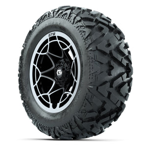 GTW Nexus Black/Silver 14 in Wheels with 25x10-14 Barrage Mu - 3/4 view