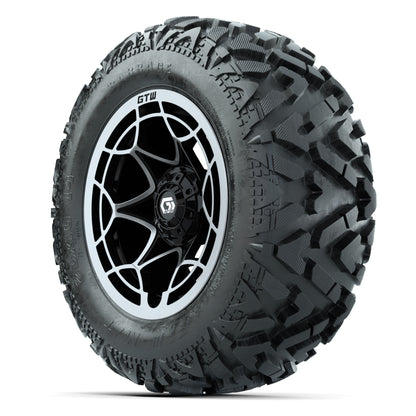 GTW Nexus Black/Silver 14 in Wheels with 25x10-14 Barrage Mu - 3/4 view