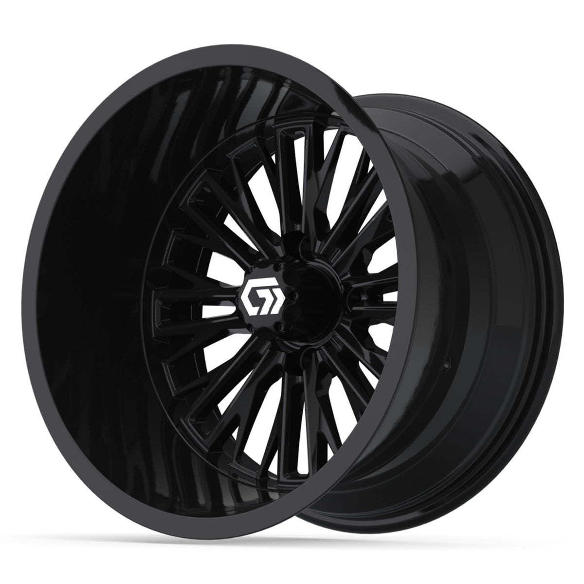 Viper Ultra-Wide 15 inch GTW golf cart wheel - Glossy Black