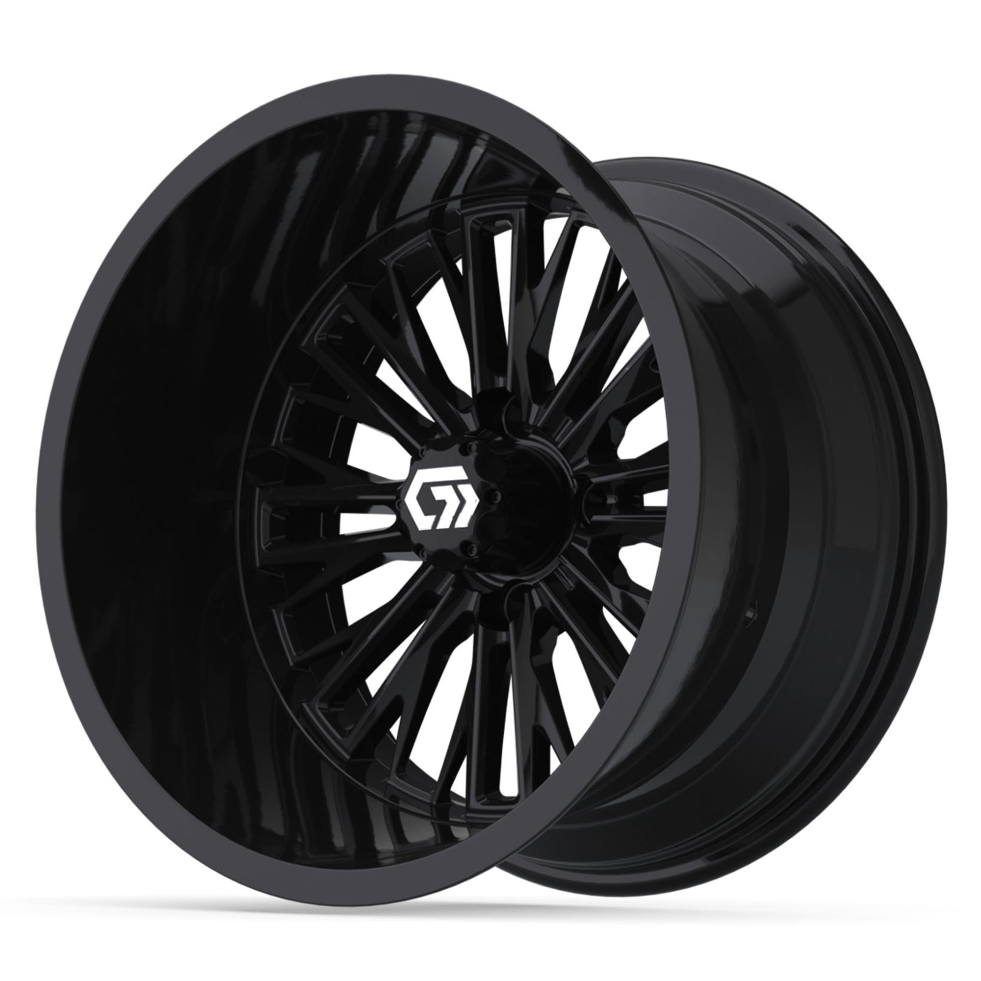 Viper Ultra-Wide 15 inch GTW golf cart wheel - Glossy Black