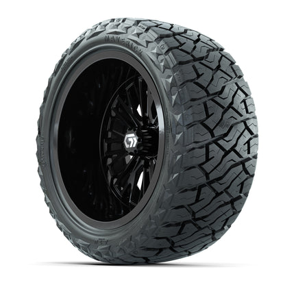 GTW Viper Gloss Black 15 in Wheels with 23X10-R15 Maverick Steel Belted Radial All-Terrain Tires – Full Set