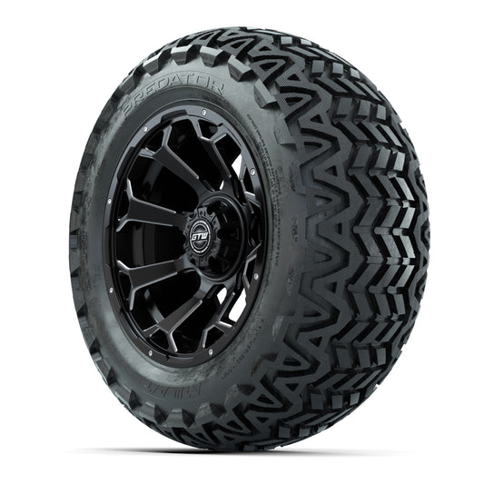 Set of (4) 14 in GTW Raven Wheels with 23x10-14 GTW Predator - 3/4 view