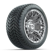 Set of (4) 12 in GTW® Stellar Chrome Wheels with 215/35-12 Mamba Street Tires