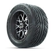 GTW® Vortex 2 Matte Gray/Machined 14 in Wheels with 255/45-R - 3/4 view