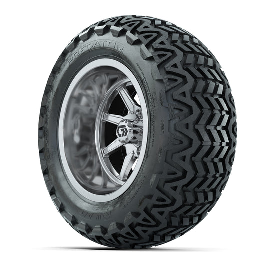 GTW Reaper Chrome 14 in Wheels with 23X10-14 Predator All-Terrain Tires – Full Set