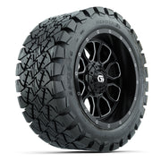 GTW Volt Black/Machined 14 in Wheels with 22X10-14 Timberwolf All-Terrain Tires – Full Set