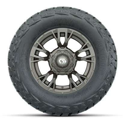 GTW Vandal Satin Bronze/Machined 12 in Wheels with 23x10.00-R12 Maverick All-Terrain Tires – Full Set