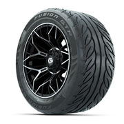 GTW® Stellar Black/Machined 14 in Wheels with 255/45-R14 Fus - 3/4 view