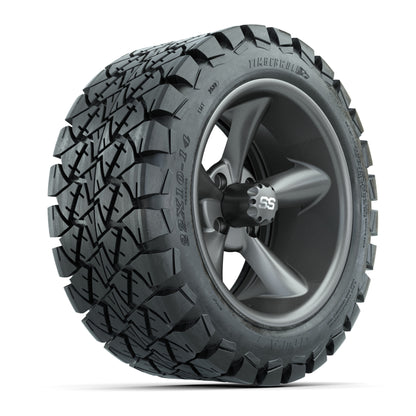 Set of (4) 14 in GTW Godfather Wheels with 22x10-14 GTW Timberwolf All-Terrain Tires