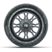 GTW Volt Gunmetal/Machined 14 in Wheels with 205/40-R14 Fusi - front view