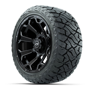 GTW Raven Matte Black 14 in Wheels with 23x10.00-R14 Maveric - 3/4 view
