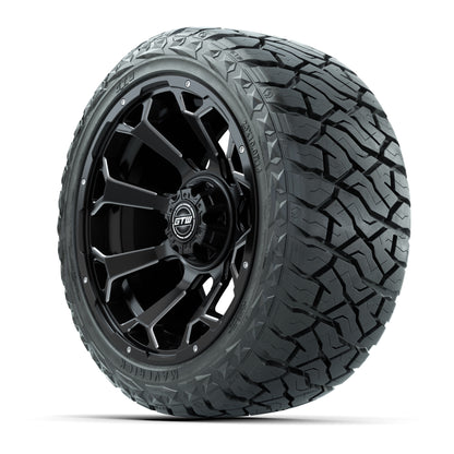 GTW Raven Matte Black 14 in Wheels with 23x10.00-R14 Maveric - 3/4 view
