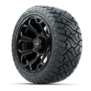 GTW Raven Matte Black 14 in Wheels with 23x10.00-R14 Maveric - 3/4 view
