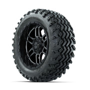 GTW Titan Machined/Black 14 in Wheels with 23x10.00-14 Rogue - 3/4 view