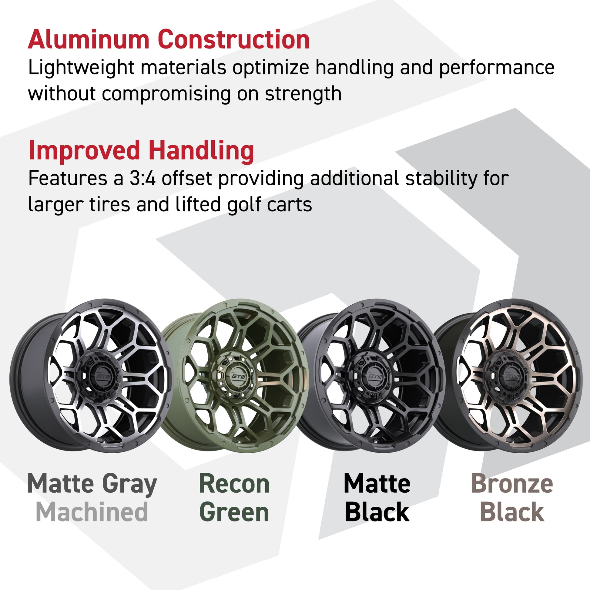 15x7 GTW® Bravo Wheel (Matte Black)