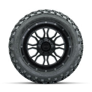 GTW Volt Machined/Black 14 in Wheels with 23x10.00-14 Rogue  - front view