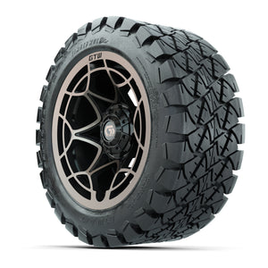 GTW® Nexus Gloss Black/Bronze 14 in Wheels with 22x10-14 Tim - 3/4 view