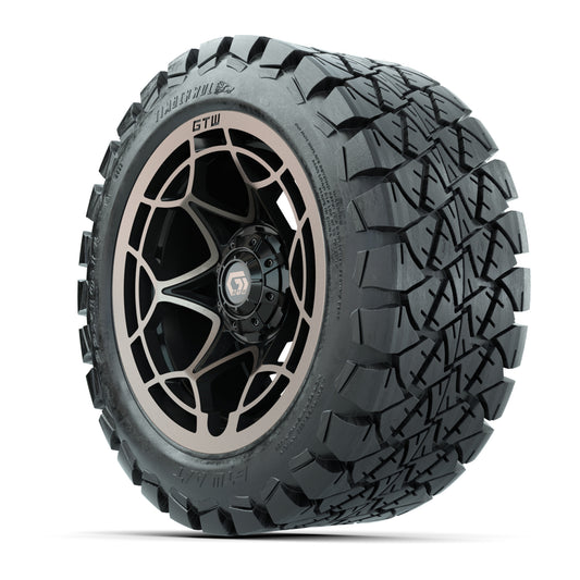 GTW® Nexus Gloss Black/Bronze 14 in Wheels with 22x10-14 Tim - 3/4 view