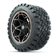 GTW® Nexus Gloss Black/Bronze 14 in Wheels with 22x10-14 Tim - 3/4 view